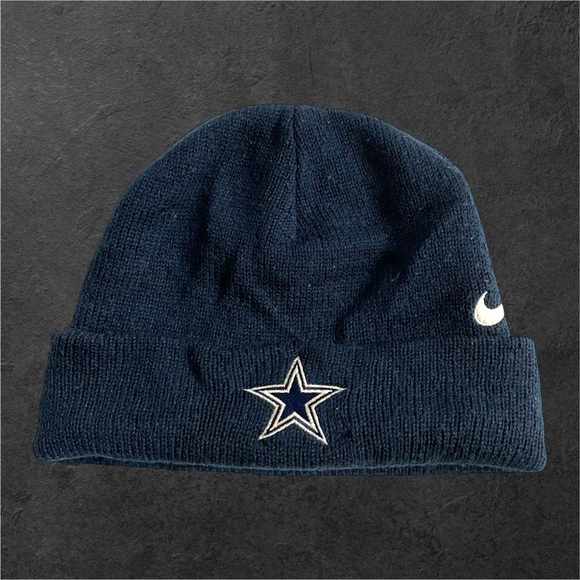 Nike Other - Vintage 90s Nike Dallas Cowboys Navy Blue Cuffed Knit Beanie